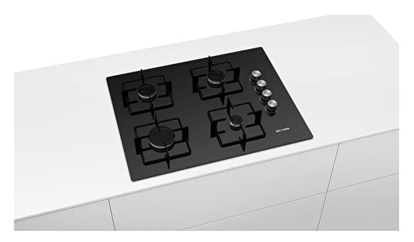 Siemens EO7C6PO12O 67 CM Gazlı Sert Cam Siyah Ankastre Ocak