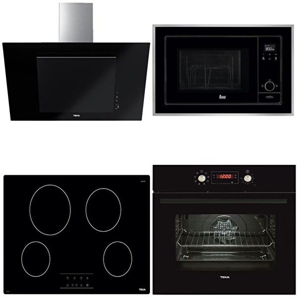 Teka Siyah Ankastre Set (DVT 98660 BK - TB 770 - HAK 629 BK Auto - ML 820)