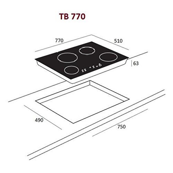 Teka Siyah Ankastre Set (DVT 98660 BK - TB 770 - HAK 629 BK Auto - ML 820)