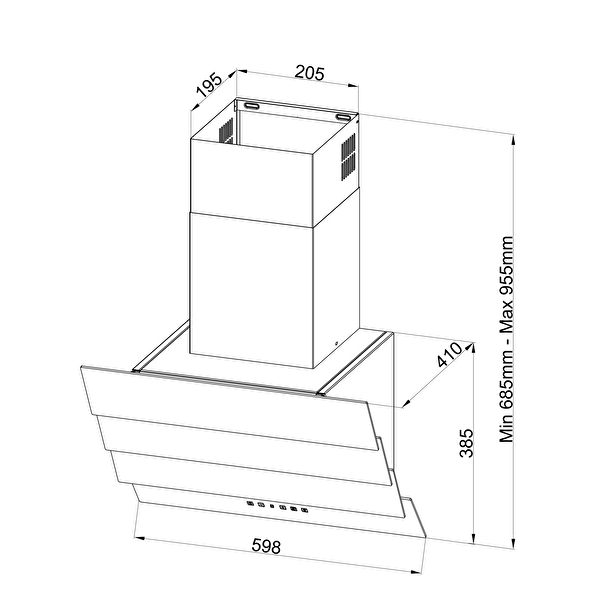Termikel Fujer BB60 Siyah Ankastre Davlumbaz