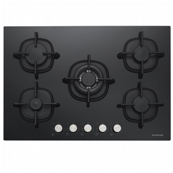 Silverline CS5426B01 75 CM Wok Gözlü Siyah Cam Ankastre Ocak