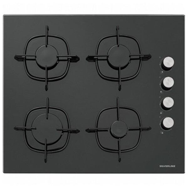 Silverline CS5335B02 60 CM Siyah Cam Ankastre Ocak