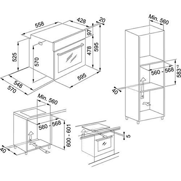Franke Siyah Ankastre Set (FPJ 615 V BK - FHNS 705 BK - FSL 86 H BK)