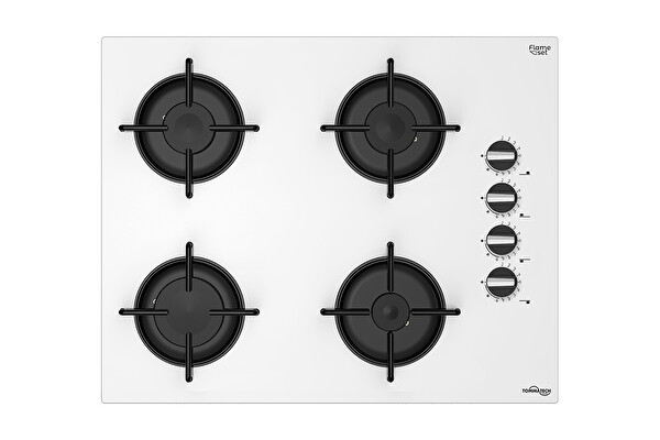 Tommatech TAO6001WG Gazlı 65 CM Beyaz Cam Ankastre Ocak