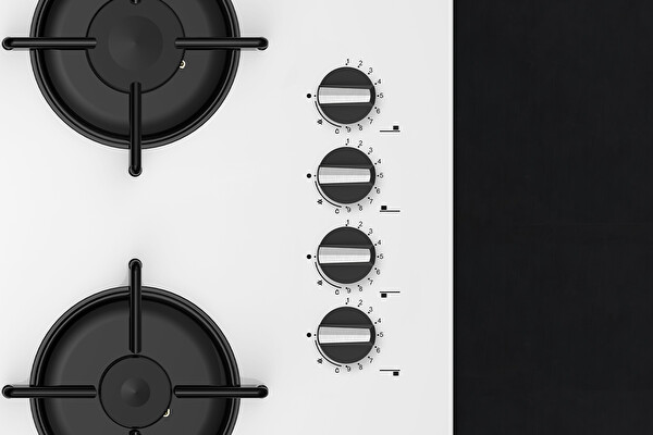 Tommatech TAO6001WG Gazlı 65 CM Beyaz Cam Ankastre Ocak