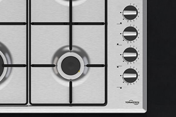 Tommatech TAO6007IM Gazlı 60 CM Inox Metal Ankastre Ocak