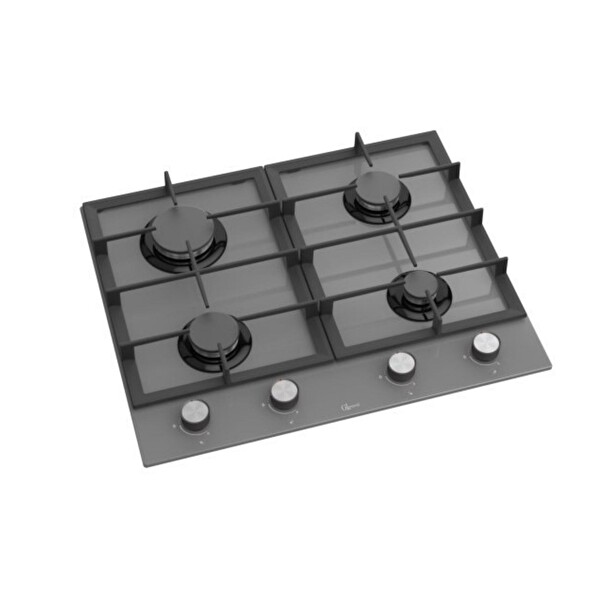 GL General Agena GLO 008BEPR 60 CM Gri Cam Ankastre Ocak