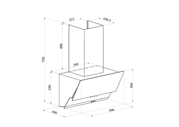 Silverline 3490 Oslo Duvar Tipi Davlumbaz 60 CM Siyah