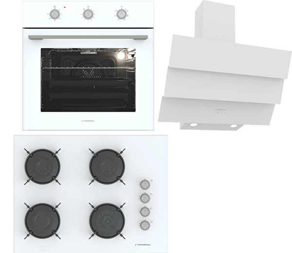 Termikel Beyaz Ankastre Set (BO O6435C W - BH P7144C W - CH S6532C WW)