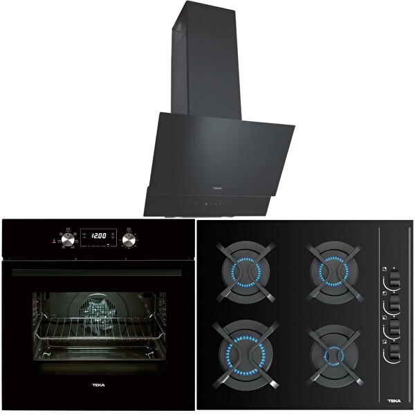 Teka Siyah Ankastre Set (HAK 625 BK - GBC 64002 KBC BK - ATV 60 BK)