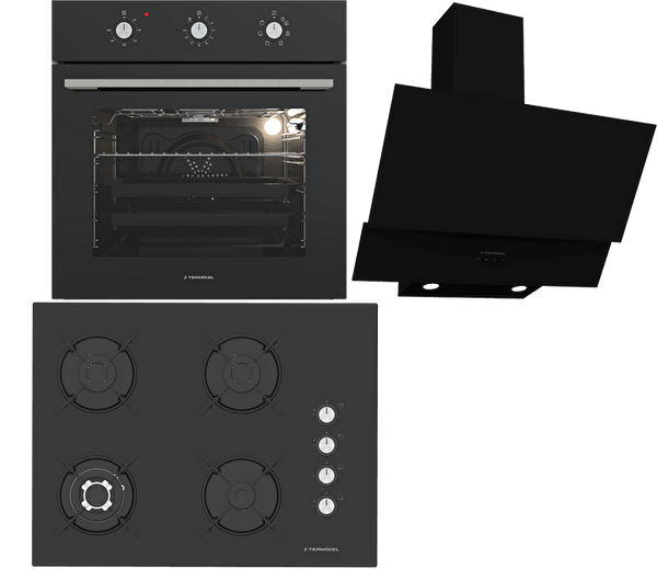 Termikel Siyah Ankastre Set (BO O6435C B - BH P7194C B - CH C6532C BB)