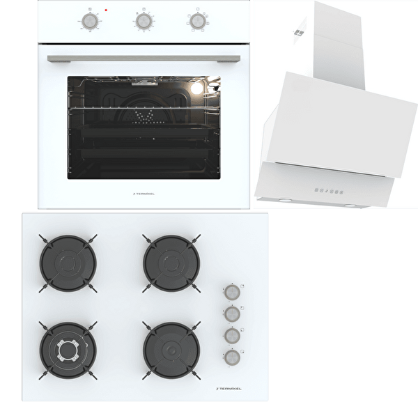 Termikel Beyaz Ankastre Set (BO O6435C W - BH P7194C W - ARGEMON WW60)