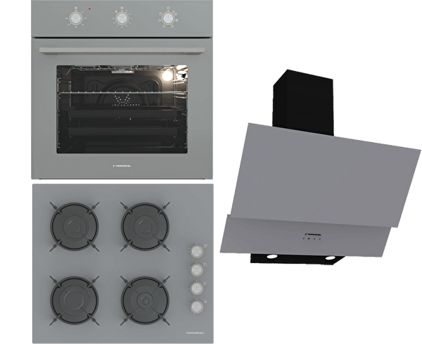 Termikel Gri Ankastre Set (BO O6435C A - BH P6144C A - CH C6532C BA)