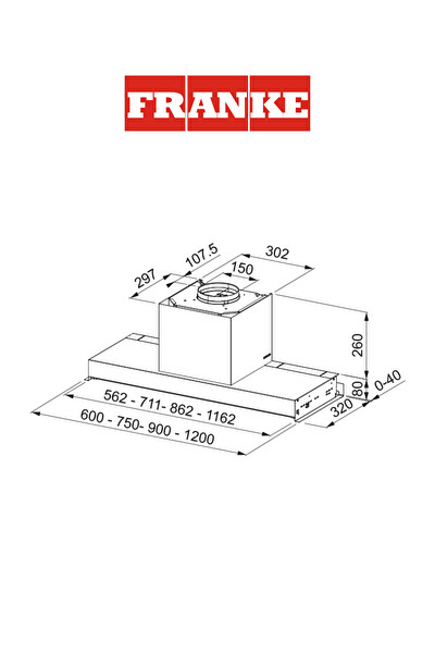 Franke FMY DRIP-FREE 90 KL Paslanmaz Çelik Siyah Cam Ankastre Davlumbaz