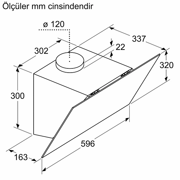 Bosch DWK64PJ60T Siyah Duvar Tipi Ankastre Davlumbaz