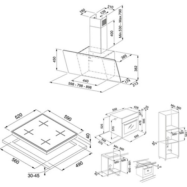 Franke Beyaz Ankastre Set (FPJ 615 V WH A/600 - FHNS 604 4G WH C - FSL 86 H WH)