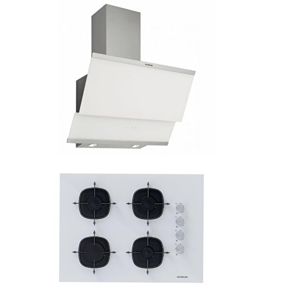 Silverline 2'li Beyaz Cam Ankastre Set (3420 Classy - CS5665W01)