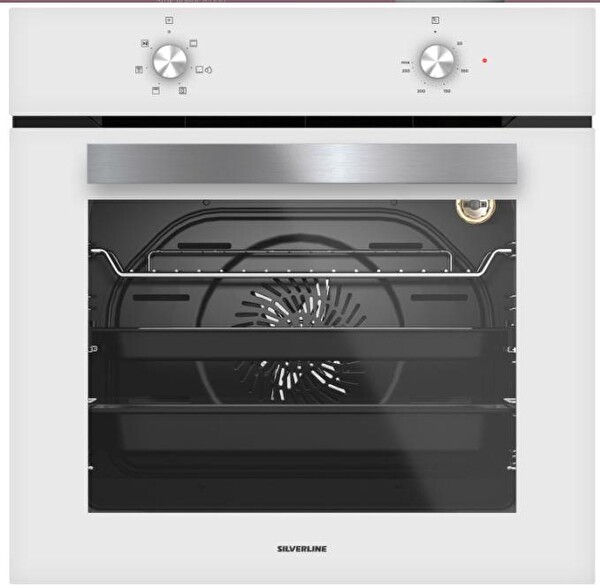 Silverline Beyaz Cam Ankastre Set (3481 Flam - CS5349W01 - BO65E1W01)