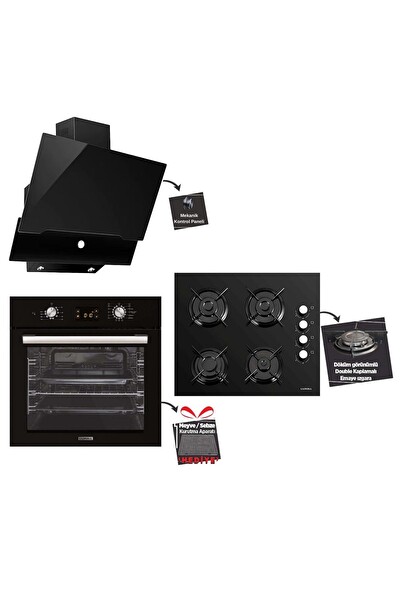 Luxell Opall Siyah 15 Program Ankastre Set (DA-830-40 TAHDF-B66-SGF3)