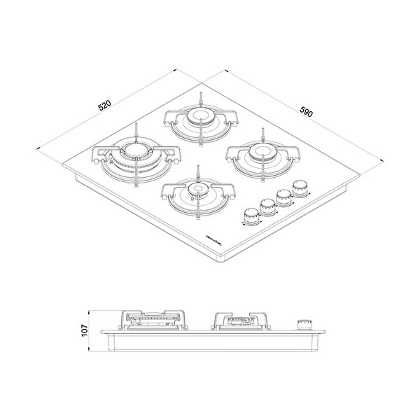 Termikel BH P7194C W Beyaz Ankastre Ocak