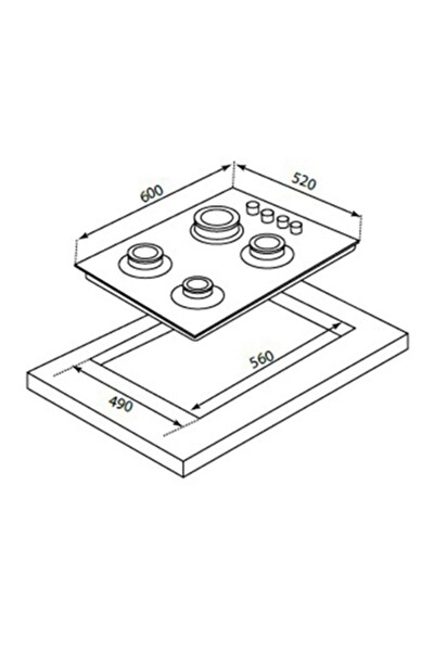 AFM Tech Turmalin Plus 3'lü Kumandalı Siyah Cam Ankastre Set (FM7600B-FM2200B-FM3400B)