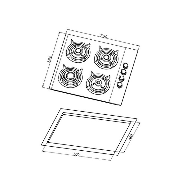 Termikel BH P7144C W Beyaz Ankastre Ocak