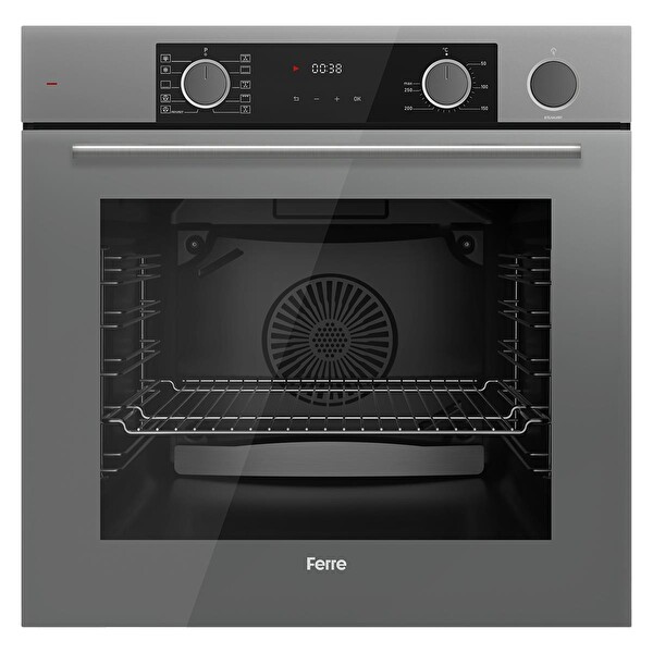 Ferre Steamart & Fryart Ss Serisi Gri Cam Ankastre Set (SS208 - XE64CPR - D088)