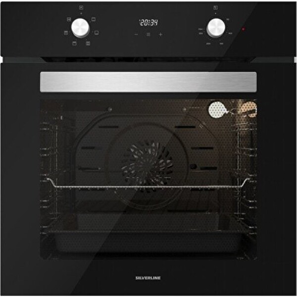 Silverline Siyah Cam Ankastre Set (BO6502B02 - CS5365B01 - 3457 Soho 60)