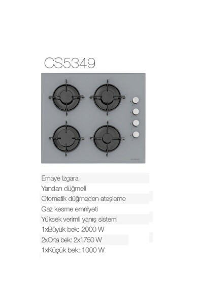 Silverline 3'lü Gri Cam Ankastre Set 3481 Flam 60   CS5349S01   BO6501S01 5