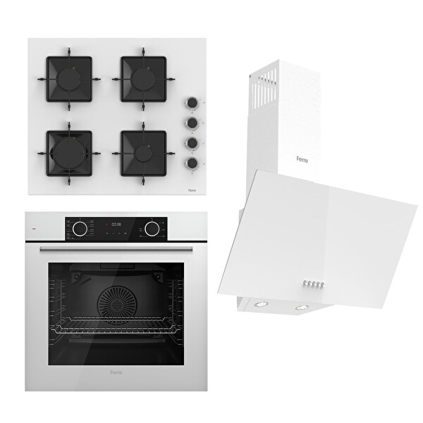 Ferre Fryart SS Serisi Beyaz Ankastre Set (SS206 - XE63CB - D087)