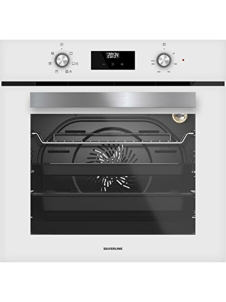 Silverline Beyaz Cam Ankastre Set (3490 - CS5665W01 - BO6502W02)