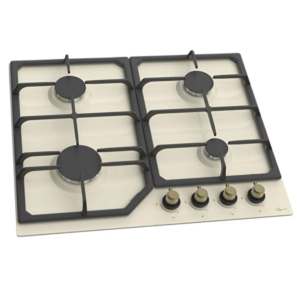 GL General GLO 024SARK Rustik 60 CM Krem Emaya Ankastre Ocak