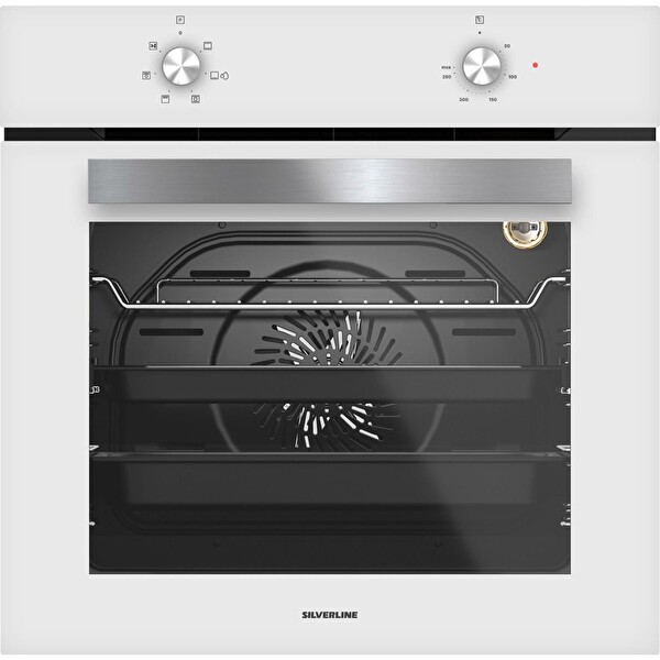 Silverline Beyaz Cam Ankastre Set (3490 Oslo - CS5343W01 - BO65E1W01)