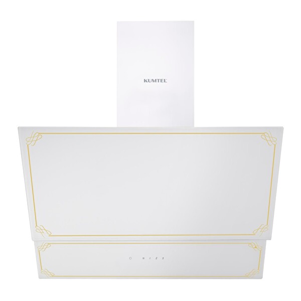 Kumtel DA6-835 Rustik Beyaz Cam Ankastre Davlumbaz