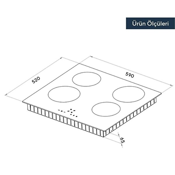Luxell 16-4TB Siyah İndüksiyonlu Ankastre Ocak