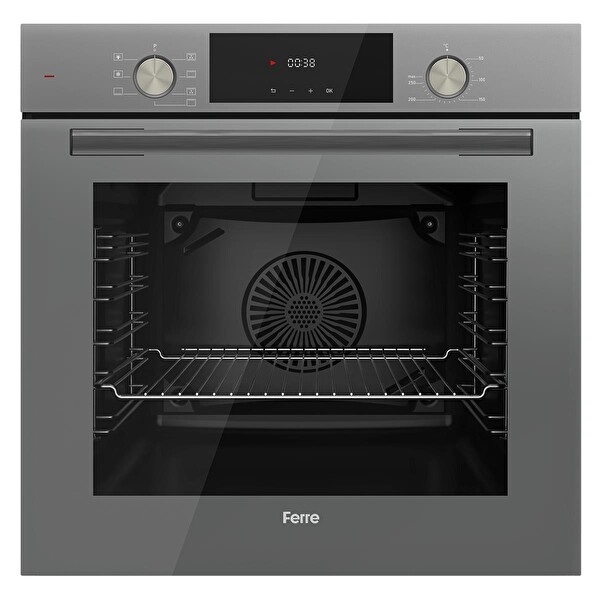 Ferre Flowart SS 75'lik Serisi Gri Ankastre Set (SS038 - QMS63CPR - D088)