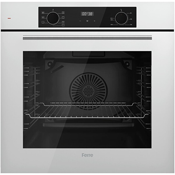 Ferre FlowArt 7 Programlı Dijital Turbo Beyaz Ankastre Set (QBL63CB - SS206 - D078)