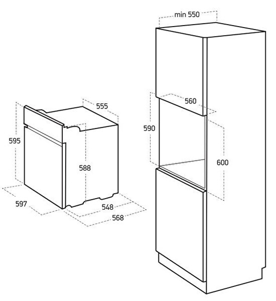 Termikel Siyah Ankastre Set (BO O6555C DB - BH P6194C B)