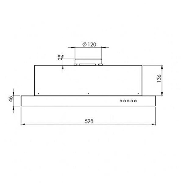 Bari DAD01 Yeni Model Beyaz Ankastre Aspiratör