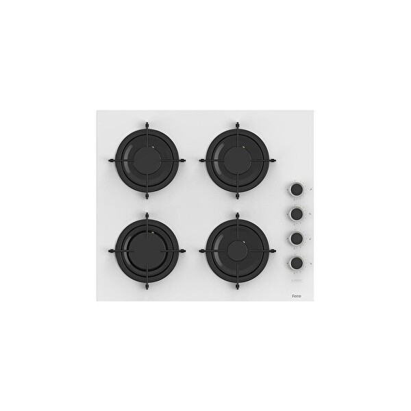 Ferre Steamart Fryart Silentart Serisi Beyaz Ankastre Set (CS206-FA - QEP63CB - D081-SA) - Emaye Izgara