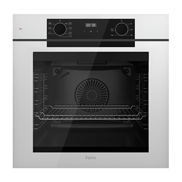 Ferre Steamart Fryart Silentart Serisi Beyaz Ankastre Set (CS206-FA - QEP63CB - D081-SA) - Emaye Izgara