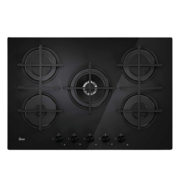 Hoover HVG7PB/TK 5 Gözlü 75 CM Döküm Izgara Siyah Ankastre Ocak