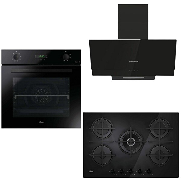 Hoover XL Siyah Ankastre Set (HO3158B - HVG7PB/TK - HDG9C2GBTK)