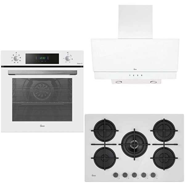 Hoover XL Beyaz Ankastre Set (HO3158W - HVG74C3W - HDG9C2GWTK)