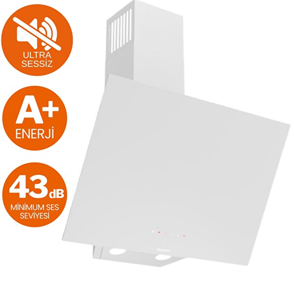Ferre SilenArt Dorio Ultra Sessiz Beyaz Ankastre Set ( D081 -SA + EL066 EMAYE OCAK + QBL62CB )