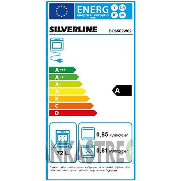 Silverline BO6502W02   CS5365W01 Beyaz Cam 2'li Ankastre Set 4