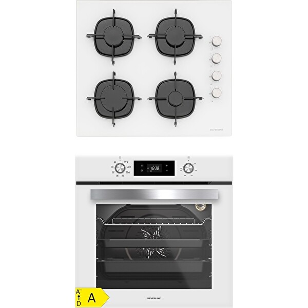 Silverline Beyaz Cam 2'li Ankastre Set BO6504W01   CS5335W01