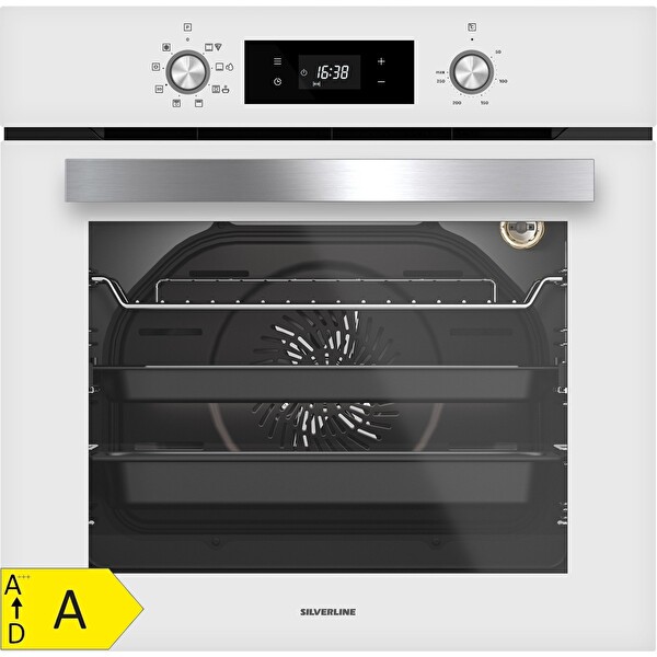 Silverline Beyaz Cam 2'li Ankastre Set BO6504W01   CS5335W01 2