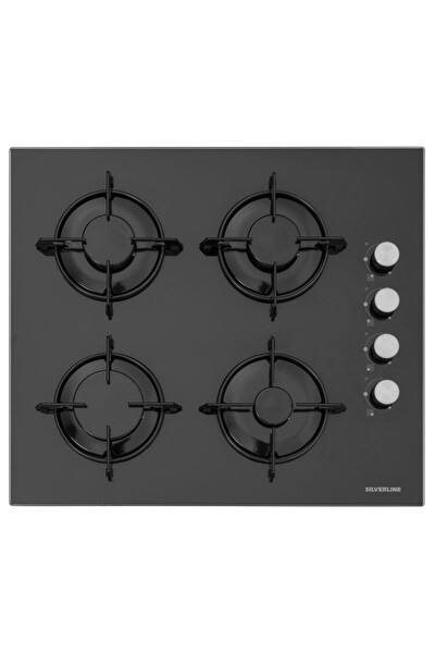 Silverline Siyah Cam Ankastre Set ( CS5349b01 - BO650101 - 3481 Flam 60 )