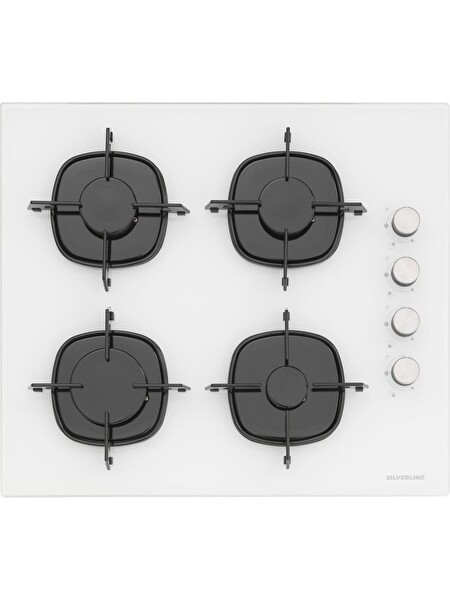 Silverline Beyaz Cam Ankastre Set  CS5335W01   BO6502W02   3490 Oslo  3